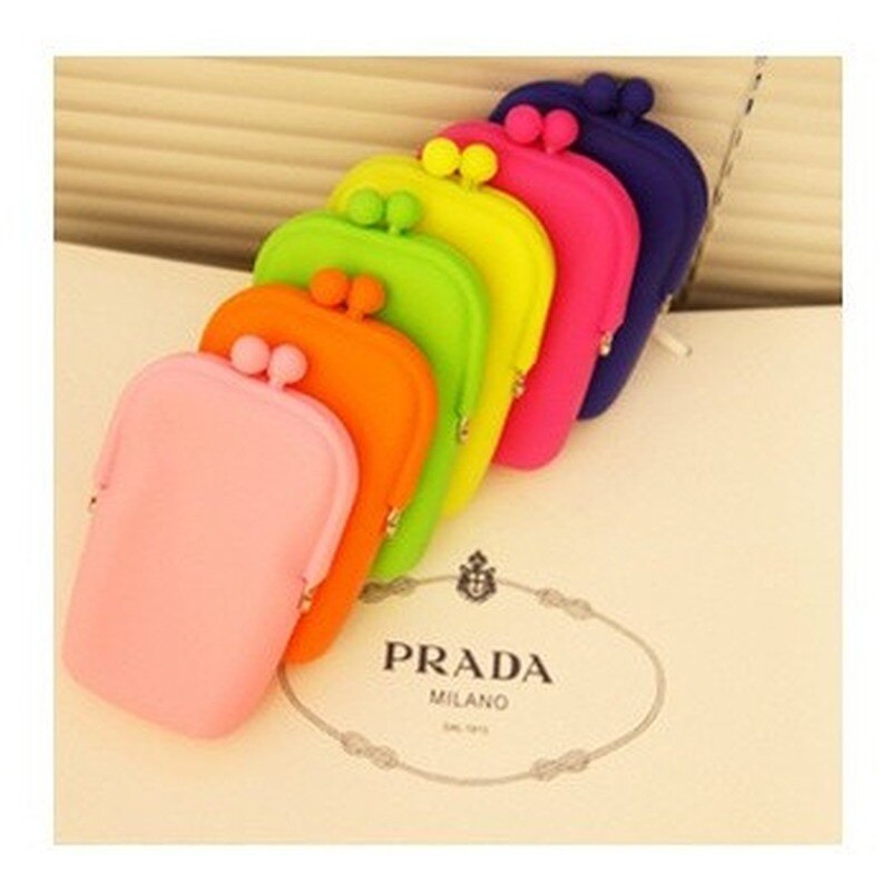 Silicone Makeup Coin Purse Solid Color Multifunctional Waterproof Silicone Mobile Phone Storage Bag Coin Purse