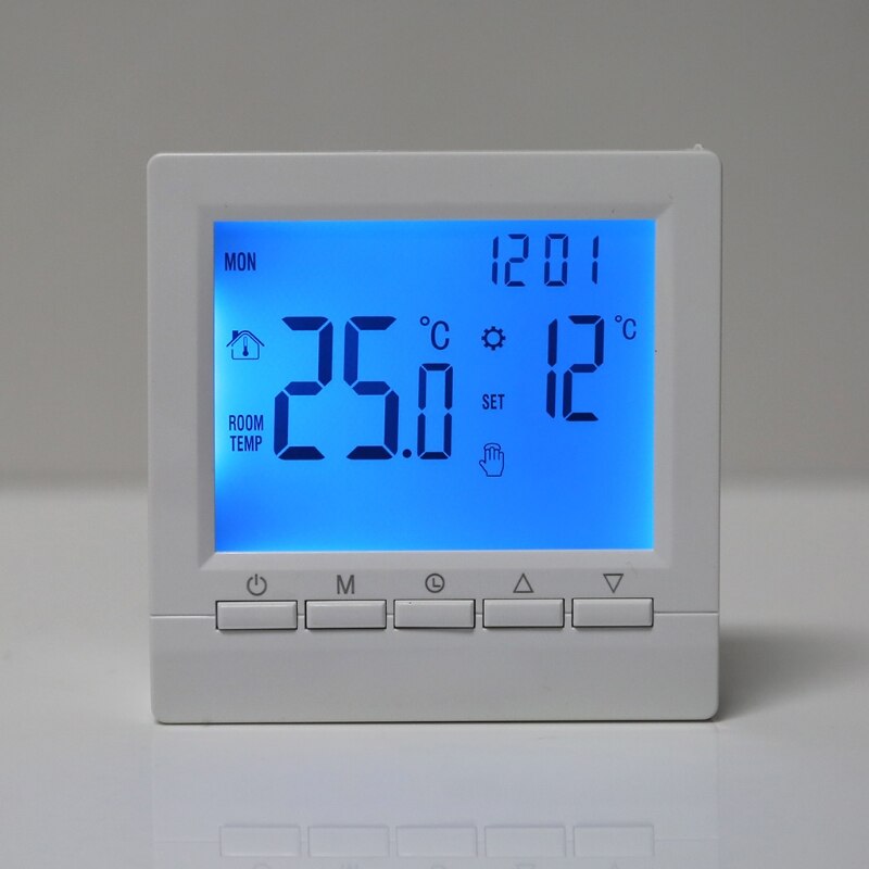 LCD Gas Boiler Thermostat 3A Weekly Programmable Room Heating Wall Mount Temperature Controller 86x86mm ME83L Q84D