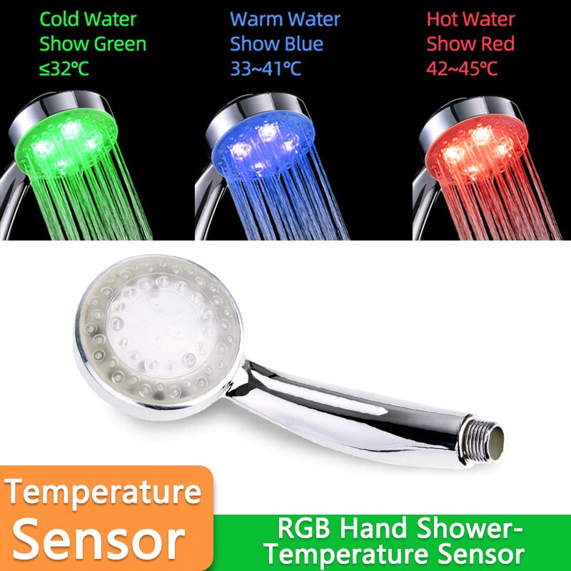 Led Water Kraan Accessoires Glow Kleurrijke Tap Nozzle Voor Badkamer Keuken Head Light 3 Kleuren 7 Kleuren: Sensor RGB H Shower