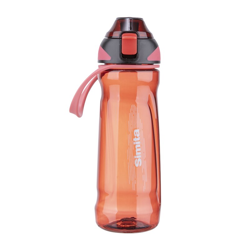 Simita Plastic Water Bottle, Portable Leakproof Drinkware, Sports Protein Shaker Bottle, Tritan, BPA-Free, With Tea Strainers: Red