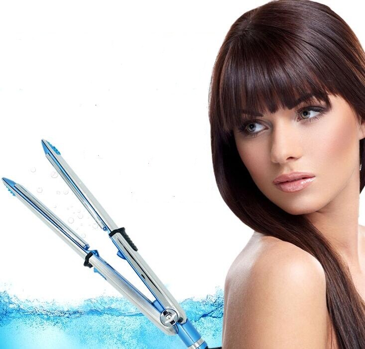 Max 750F Pro titanium floating plate flat iron hair straightener fast electric straightening LCD digital 100-240v