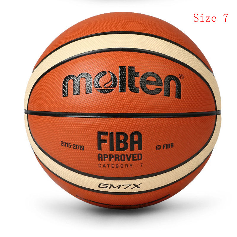 Basketball Ball Official Size 7/6/5 PU Leather Outdoor Indoor Match Training Inflatable Basketball baloncesto: SIze 7 GM7X