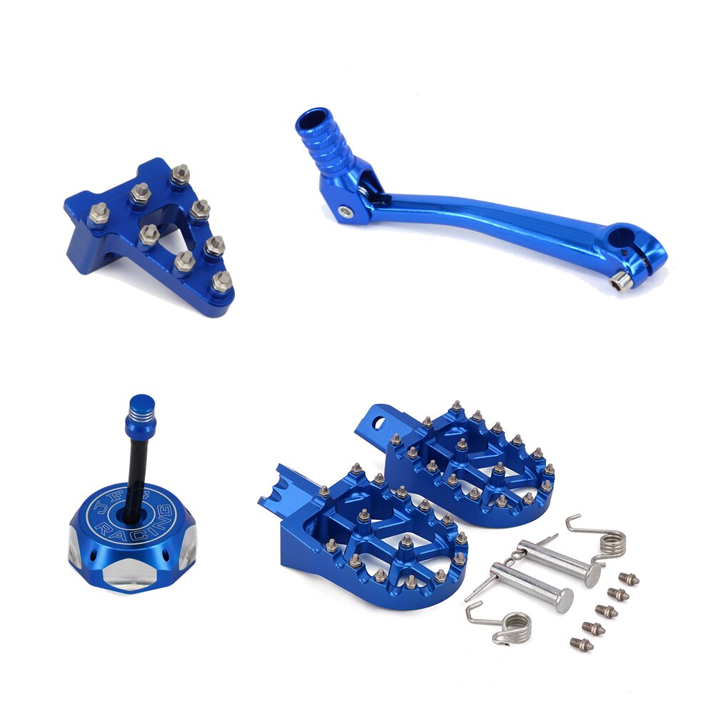 Motorcycle Foot Peg Rests Footpeg Brake Pedal Tip Shifter Shift Lever Gas Fuel Tank Cap Cover For HONDA CRF50 XR50 KAYO SDG SSR: Blue