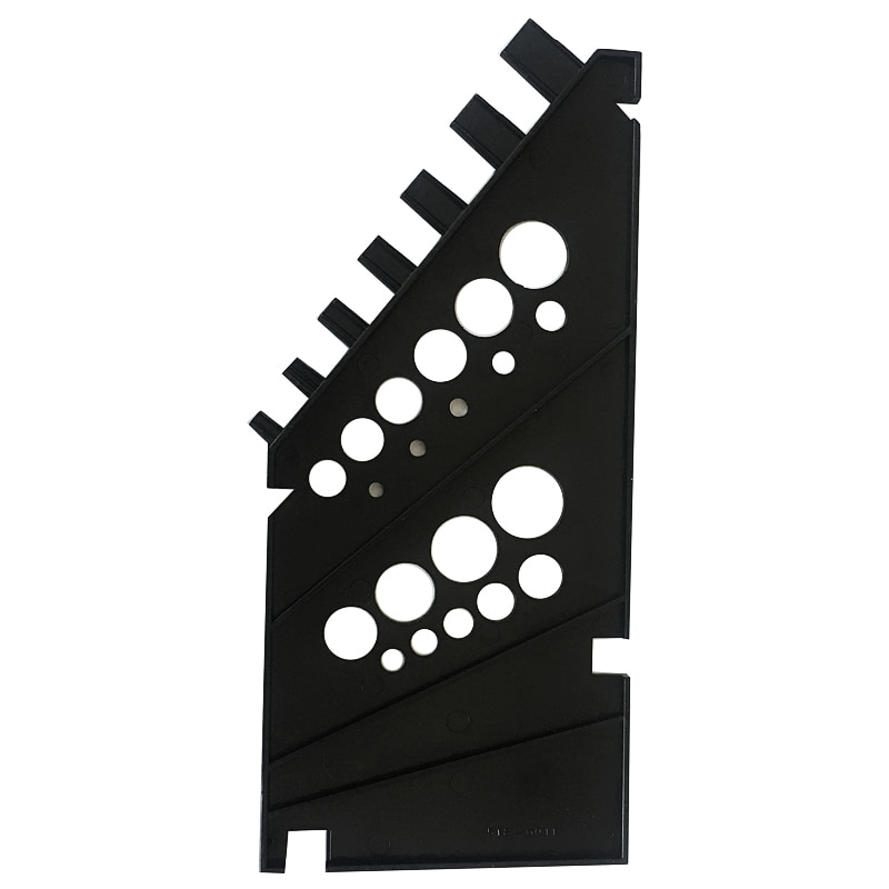 Inch/Metric Bolt Nut Gauge Square Ruler Protractor ABS Plastic Gauge For Bolt/Nut Size Measuring Tools