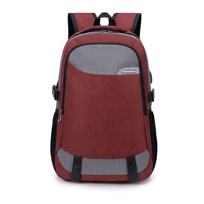 Campingrucksack für #39 , usb-ladefunktion, laptoptasche für 15.6/17 in laptops, business-rucksack, pendlerrucksack, großer reiserucksack, schulrucksack für jugendliche: Rot