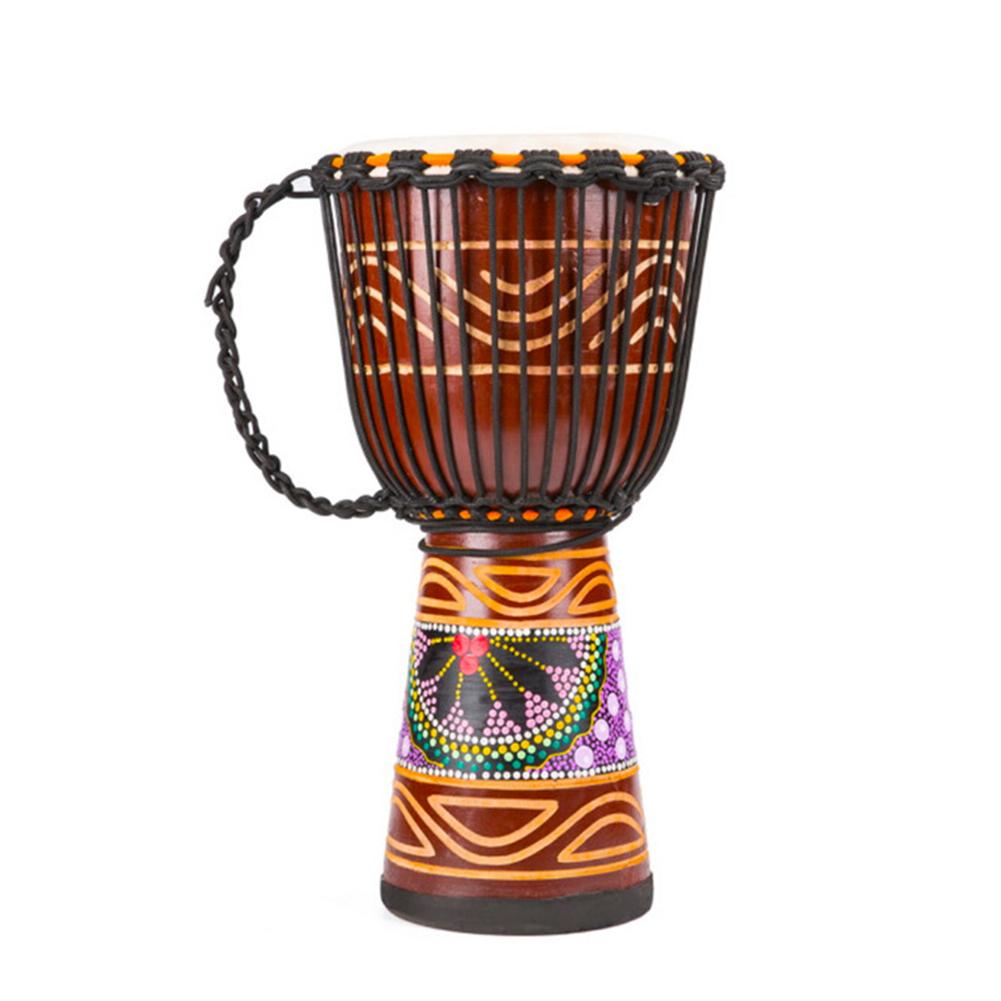 8 Inch Mooie Afrikaanse Djembe Trommel Kleurrijke Doek Art Vat Skin Voor Kinderen Handtrommel Muziek Muziekinstrument: 3