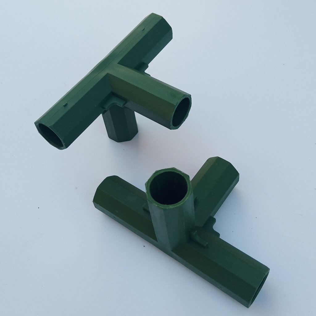 2pcs Green Plastic Greenhouse Joints Frame Furniture Connectors Fittings for Flower Stands Furniture Shelves Garden Supplies