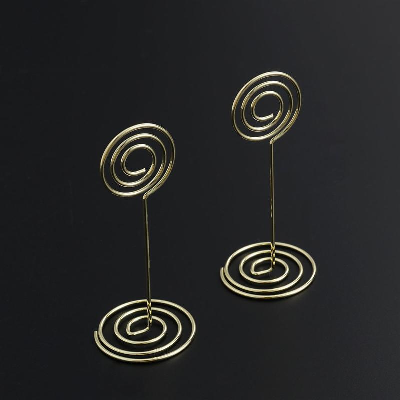 12Pcs Foto Clip Houder Stands Tafel Nummer Kaarthouders Plaats Kaart Papier Menu Clips Voor Bruiloft Tafel Decoratie