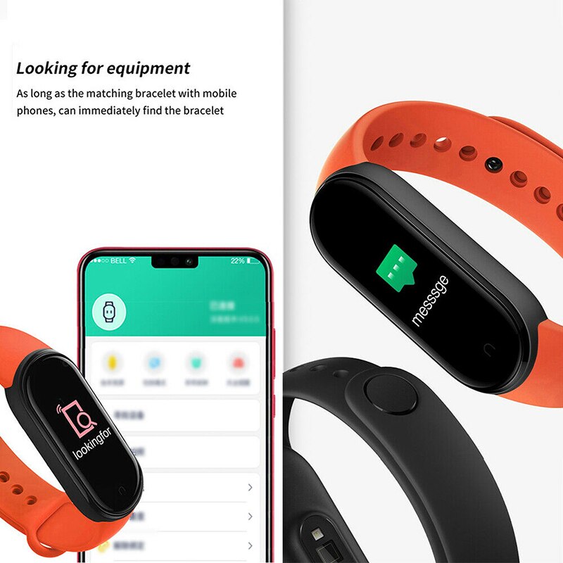 M5 Smart Watch Fitness Tracker pressione sanguigna braccialetto intelligente frequenza cardiaca Sport impermeabile cinturino intelligente con schermo a colori