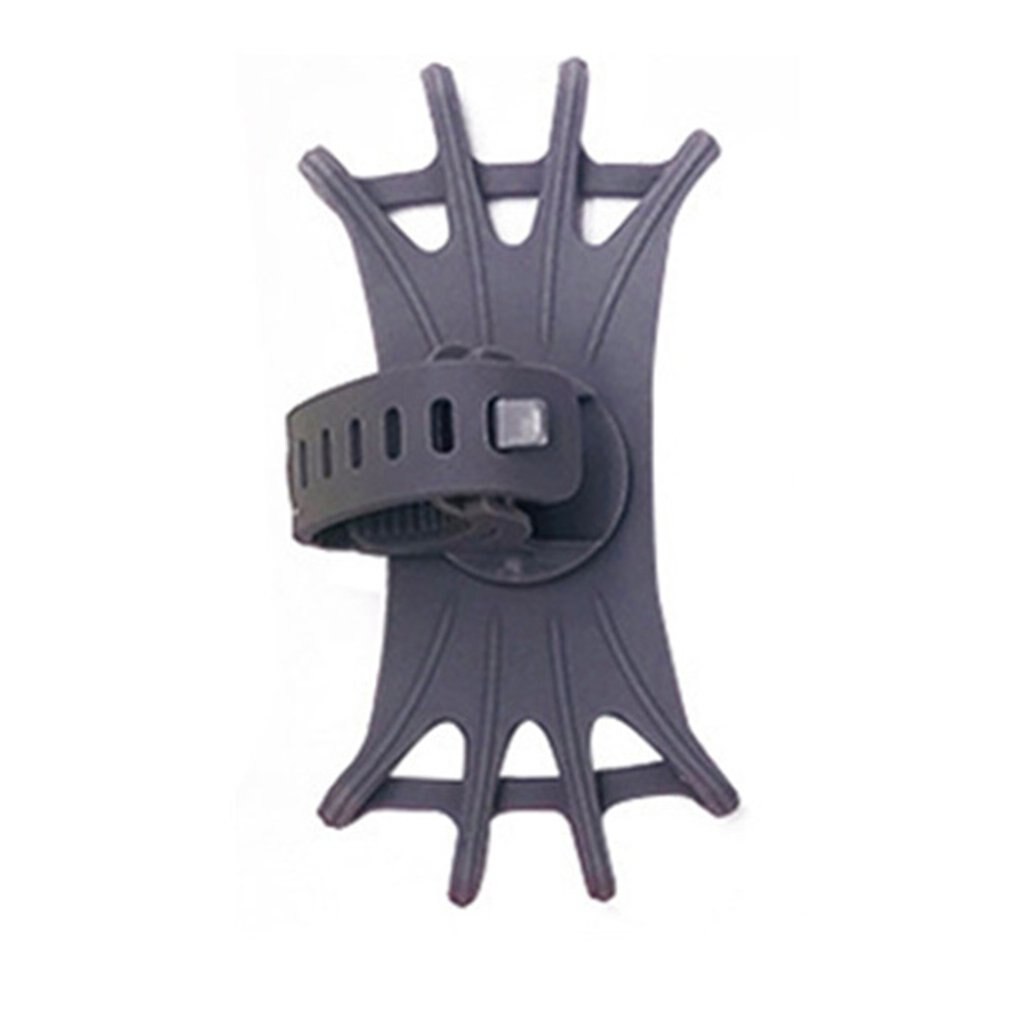 Universal phone holder Silicone bicycle mobile phone riding bracket 360 degree rotatable Mobile phone riding bracket: Grey