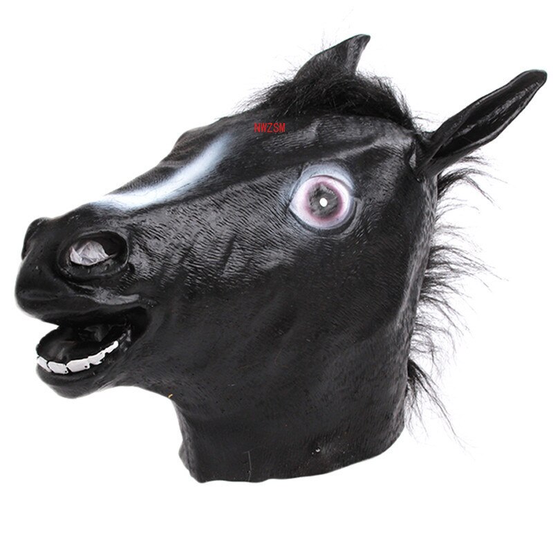 Halloween Maske Ball Cosplay Latex Pferd Kopf Maske Ebene Kopf einstellen Pferd Maske Hund Pferd Juni Pferd Maske