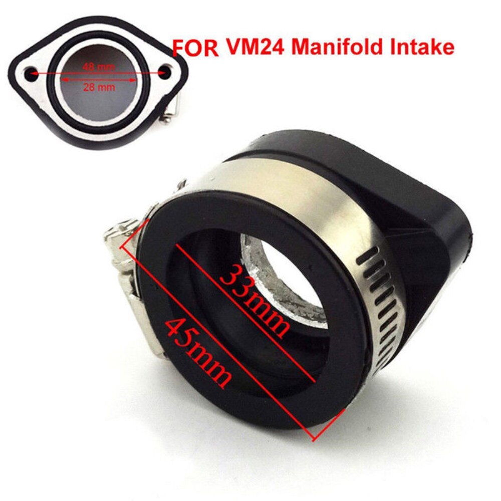 Universal Carburetor Intake Manifold Boot - Fits 24mm, 26mm, 28mm Mikuni VM & Keihin Carbs