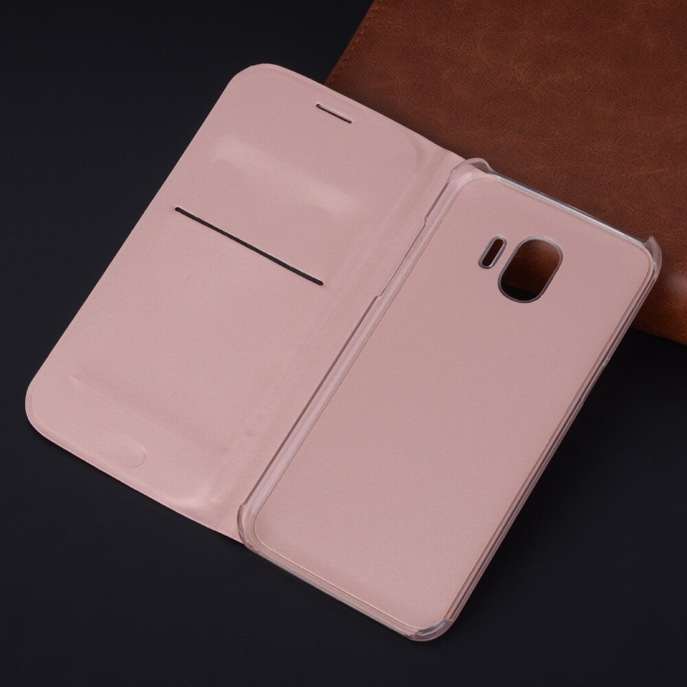 Flip-Cover Leder Telefon Fall Für Samsung Galaxy J2 Pro J2 J22018 GalaxyJ2 J 2 J2pro SM J250F J250 dünne Karte Brieftasche Fall