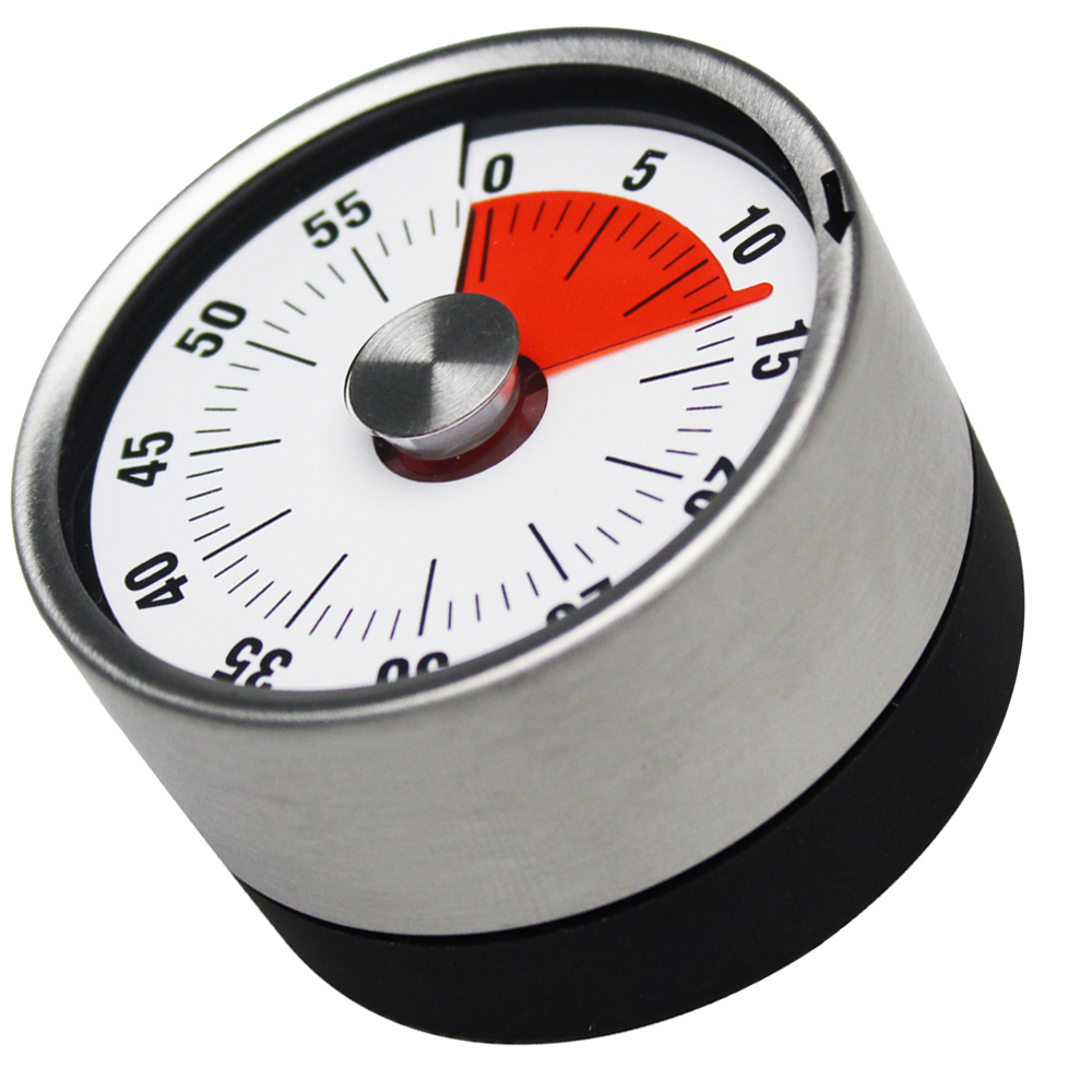 Mechanical Magnetic Timer Stainless Steel Mechanical Kitchen Timer Magnet Countdown Cooking Clock Alarm Time Baking Reminder