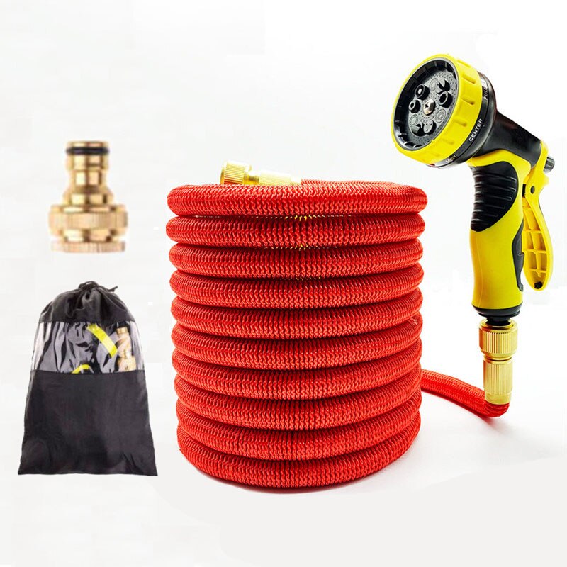 Extensible Garden Hose Magic Flexible jardin watering hose High Pressure Car Wash Spray Gun Nozzle gardening rubber Hoses 100FT