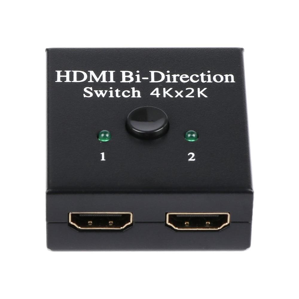 2-Port HDMI Bi-directional Switch 2x1 Switcher 1x2 Splitter Selector 3D Supports HDTV, Blu-ray player, smart TV box, etc GT
