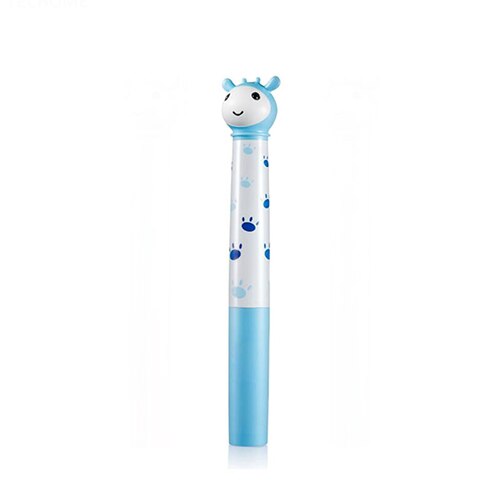 Cepillo de dientes eléctrico de música para niños con vibración en forma de Animal cepillo de dientes eléctrico a prueba de agua cerdas de silicona suave + cabeza de reemplazo: blue