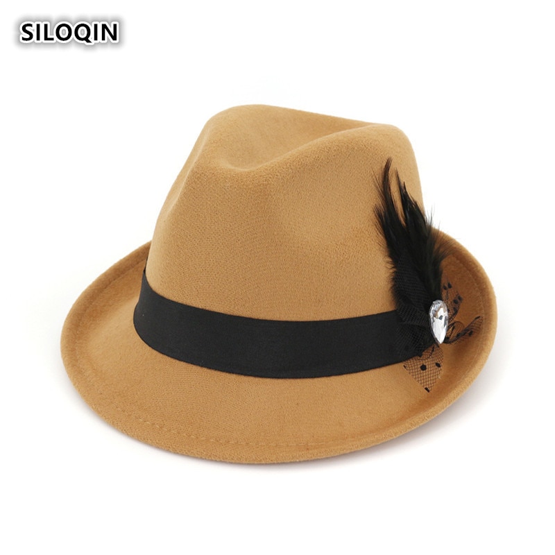 Siloqin panama damkeps höst och vinter trend #39 fedoras enkel fritidsfest för kvinna casquette