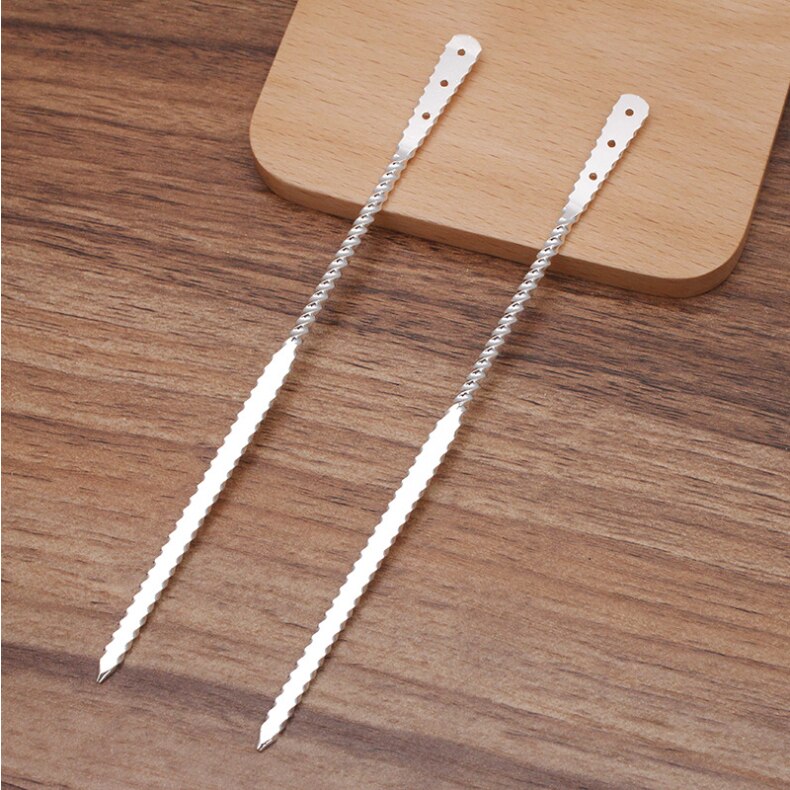 2 Stuks 147Mm Gesneden Bloem Haarspelden Haar Sticks Hair Pin Naald Headwea Sieraden Bevindingen Diy Haarspelden Accessoires: Silver