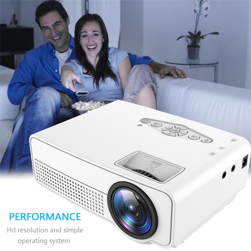 S280 Portable Mini Projector 3D HD LED Home Theater Cinema Projection size 24-60 inch USB/AV/HDMI Projector Wired Sync Display