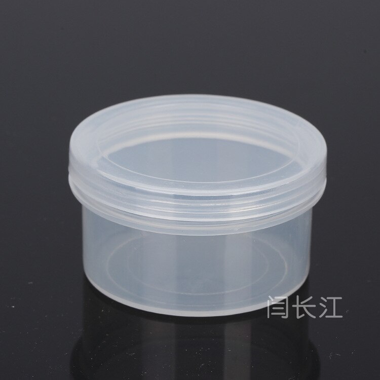 Rund plastboks mini med deksel lim boks pakningsboks 5028 liten sirkulær gjennomsiktig boks
