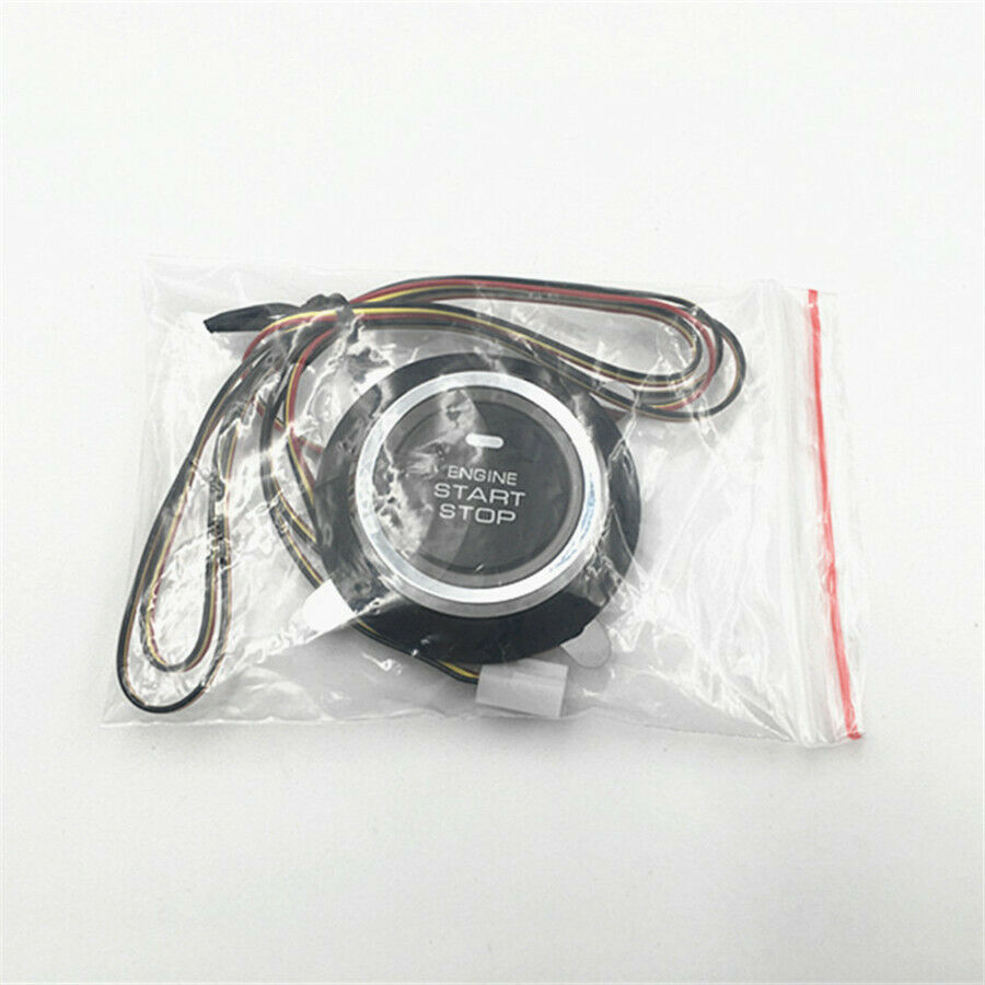 Botón pulsador de arranque y parada de motor de coche, 12V, interruptor de arranque de entrada sin llave