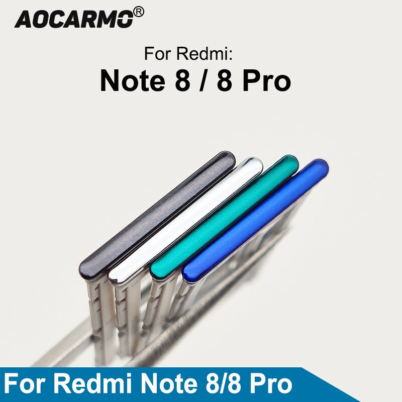 Aocarmo Sim Kaarthouder Voor Xiaomi Redmi Note 8 Pro Note8 Originele Mobiele Telefoon Behuizing Micro Sd Card Tray adapter Slot