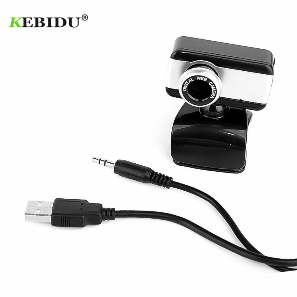 KEBIDU USB 2.0 Web Cam Camera 50.0 Mega Pixel with MIC Microphone Clip-on Stylish Rotate Camera Webcam for Laptops PC