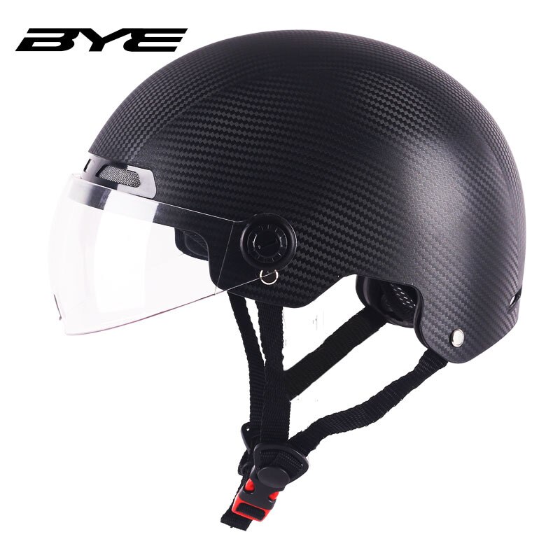 Zomer Elektrische Motorfiets Helm Fiets Skateboard Helm Unisex Half Helm Mode: black
