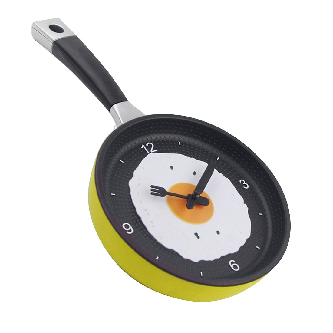 Couverts omelette pot forme cuisine horloge créative moderne décoration de la maison suspendus table: YELLOW