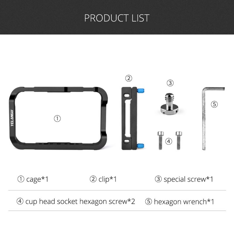 Gabbia per Monitor per Atomos NinjaV custodia protettiva in lega di alluminio accessori per Monitor Video