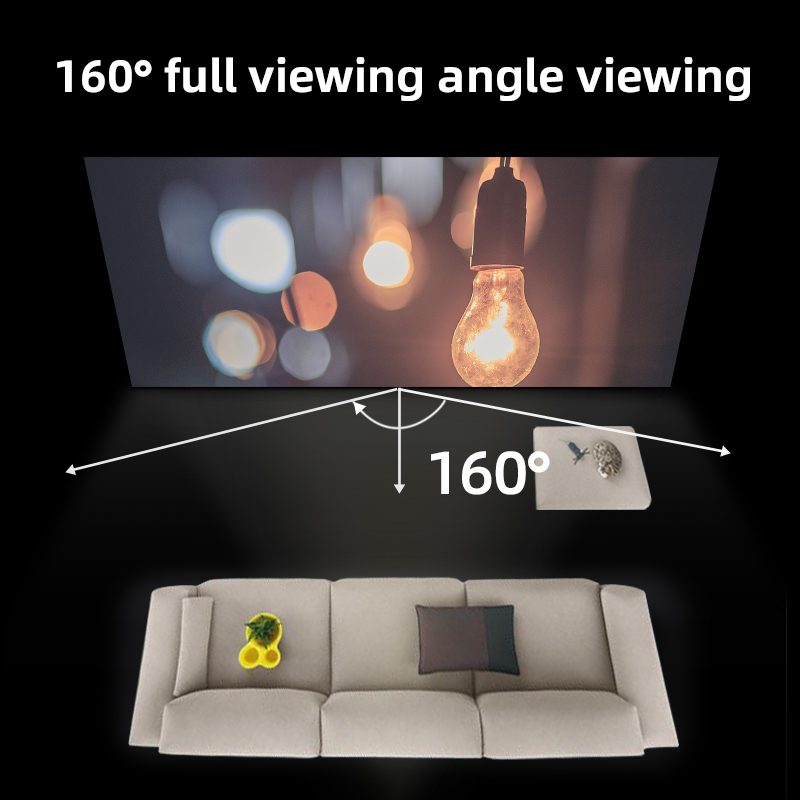 LEJIADA-Pantalla de proyector con rejilla blanca para el hogar y la Oficina, Pantalla reflectante de 160 ° portátil con ángulo de visión, 100, 120 y 130 pulgadas