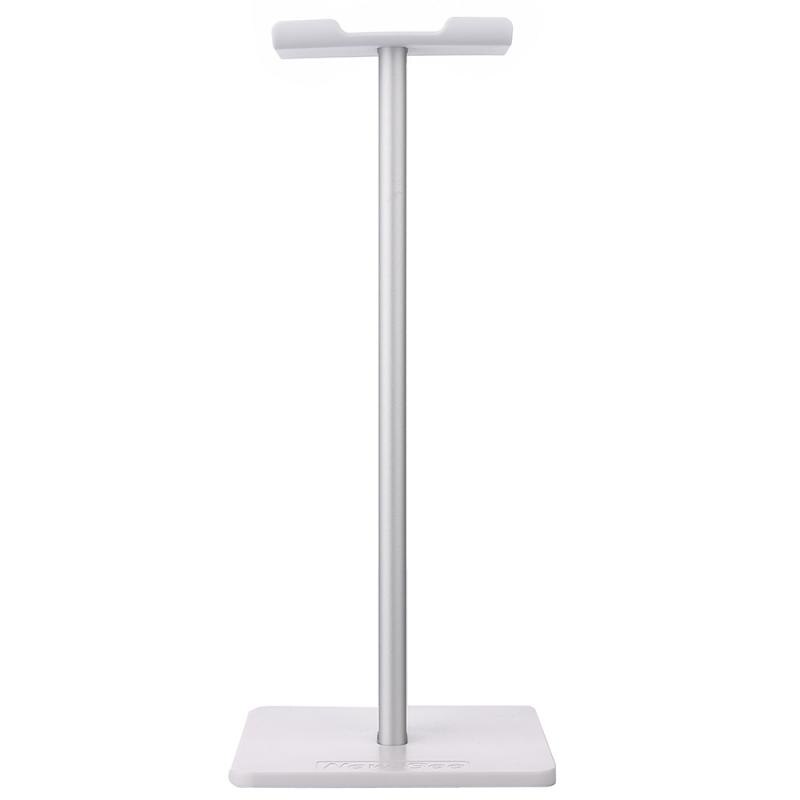 Headphone Stand - Aluminum Alloy & TPU - Desk Mount Rack Holder - Universal for All Headphones: White