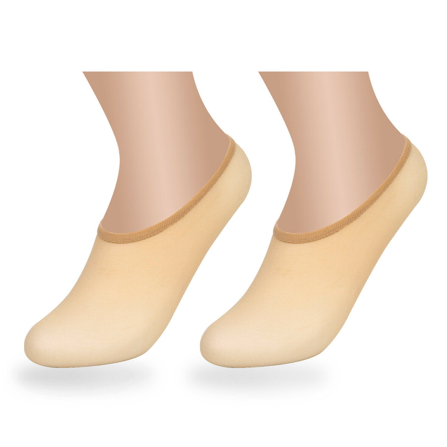 10 par sommer damer kvinder usynlige footsies sko liner træner ballerina båd sokker kvinde dame tynde strømpe hjemmesko: Lys hud