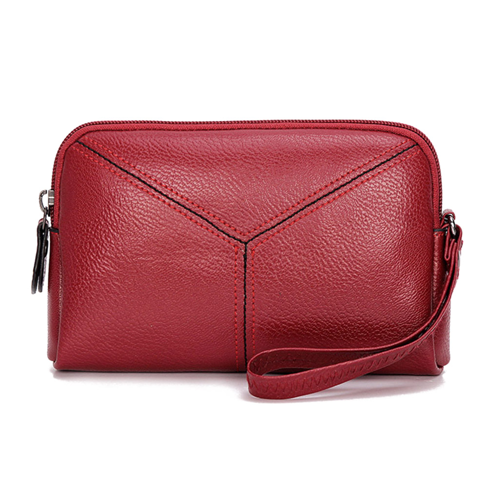 Mini sac pour téléphone multifonction en cuir PU pour femmes, Mini sac pour téléphone, pochette pour cartes, petit portefeuille pour dames, sac à main zippé: Rouge