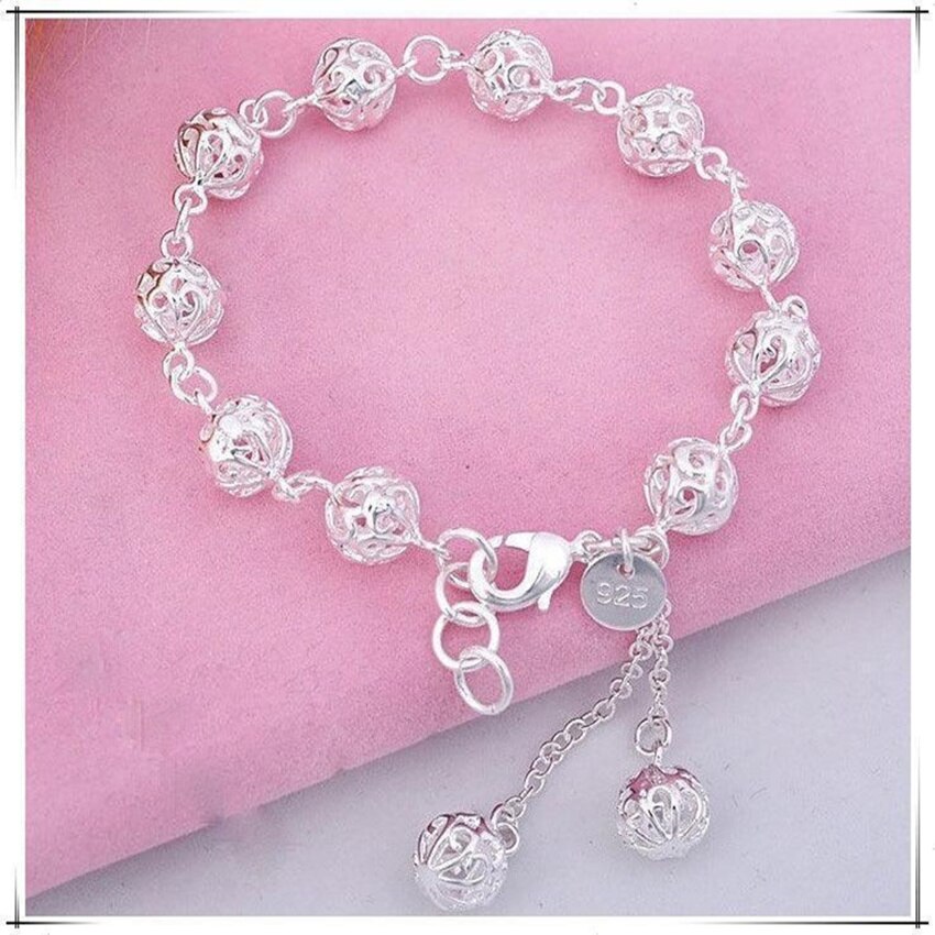925 armbänder aus sterlingsilber, exquisite kugelarmbänder für damen und herren, charmanter schmuck für hochzeiten