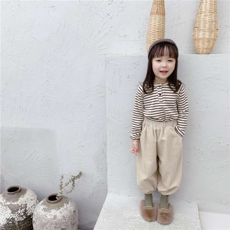 T-shirt à manches longues pour enfants, T-shirt porté à même la peau, coréen, garçons et filles, d'automne,