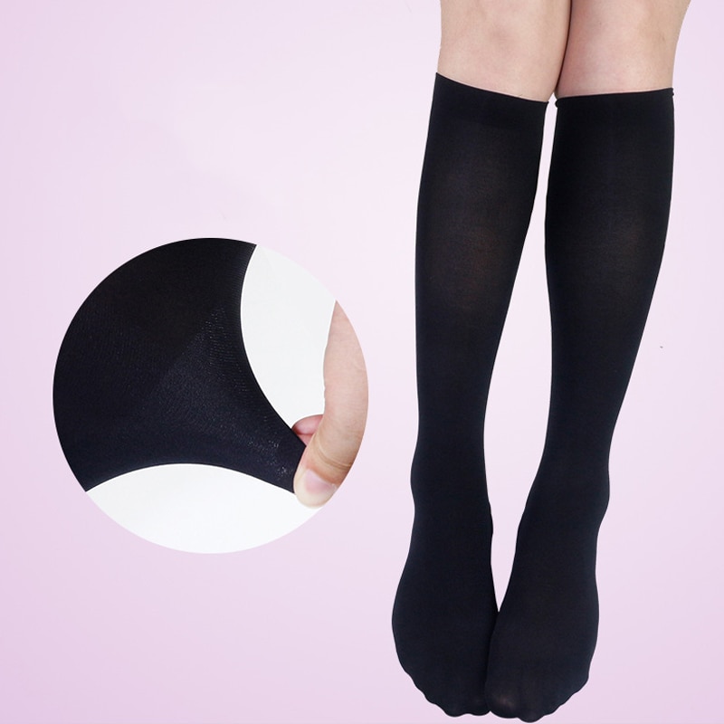 Thin Socks Female Uniform Solid Color Half Leg Calf Socks Japanese Tube Sock College Student Socks Knee Long Tube Summer Autumn