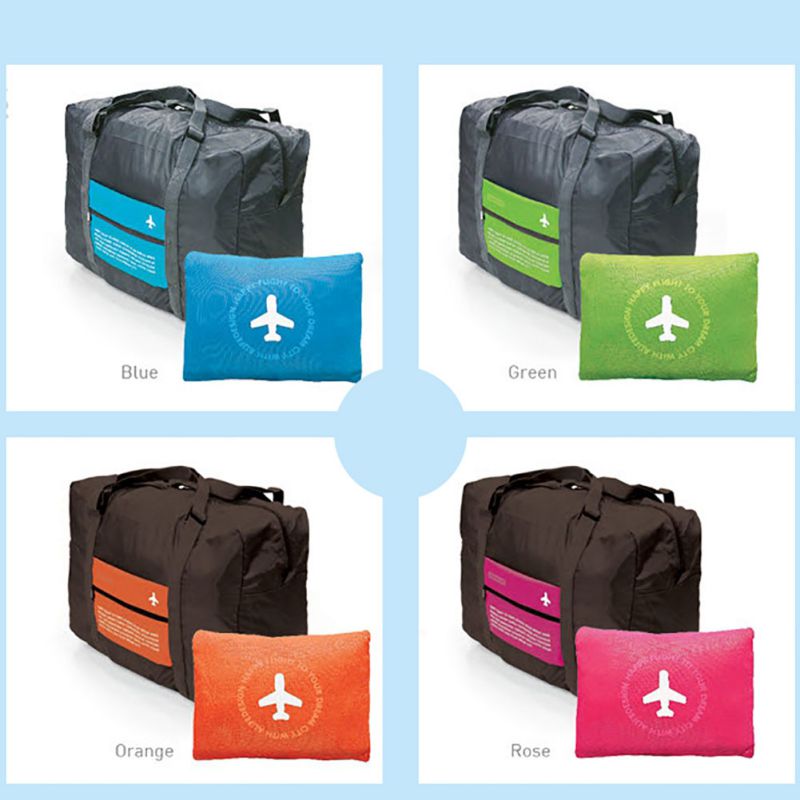 1pc Portable 32 L Large Capacity Folding Handbags Overnight Airplane Travel Trolley Bags