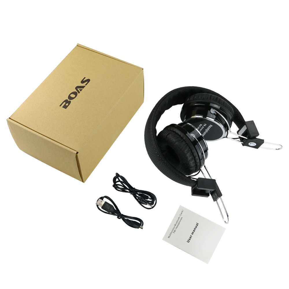 Casque d'écoute sans fil Bluetooth, Support TF, musique FM, pour téléphone portable