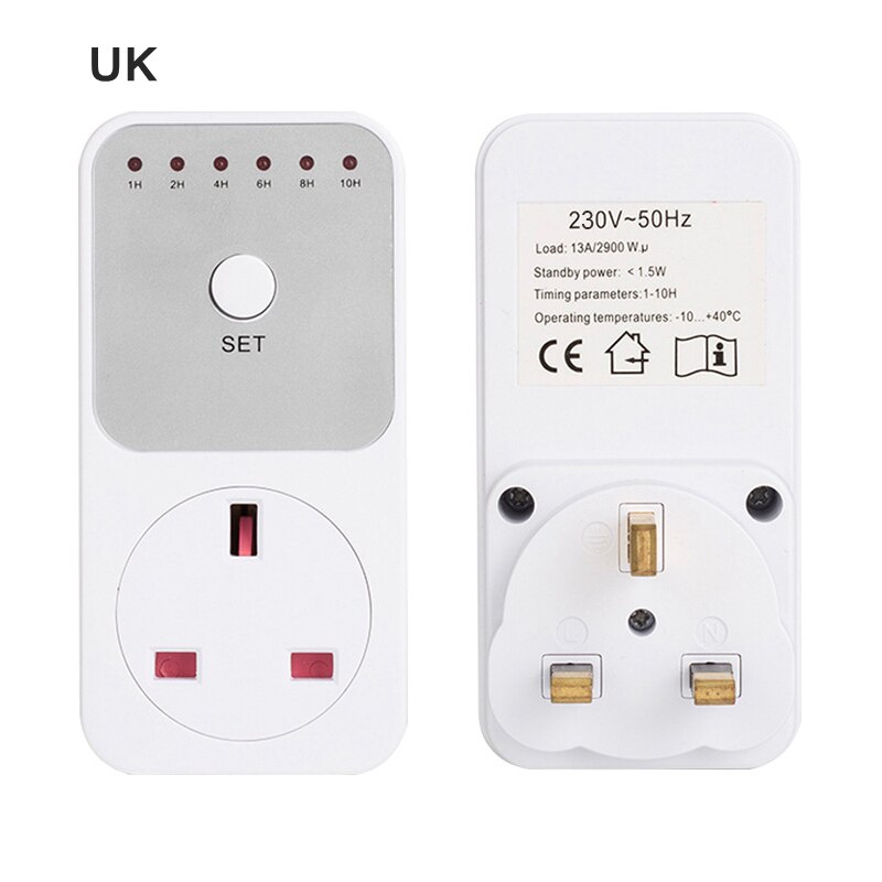 EU FR BR UK Electronic Timer Countdown Timing Socket 10Hr 6 Groups Timer Switch Countdown Switch Controller