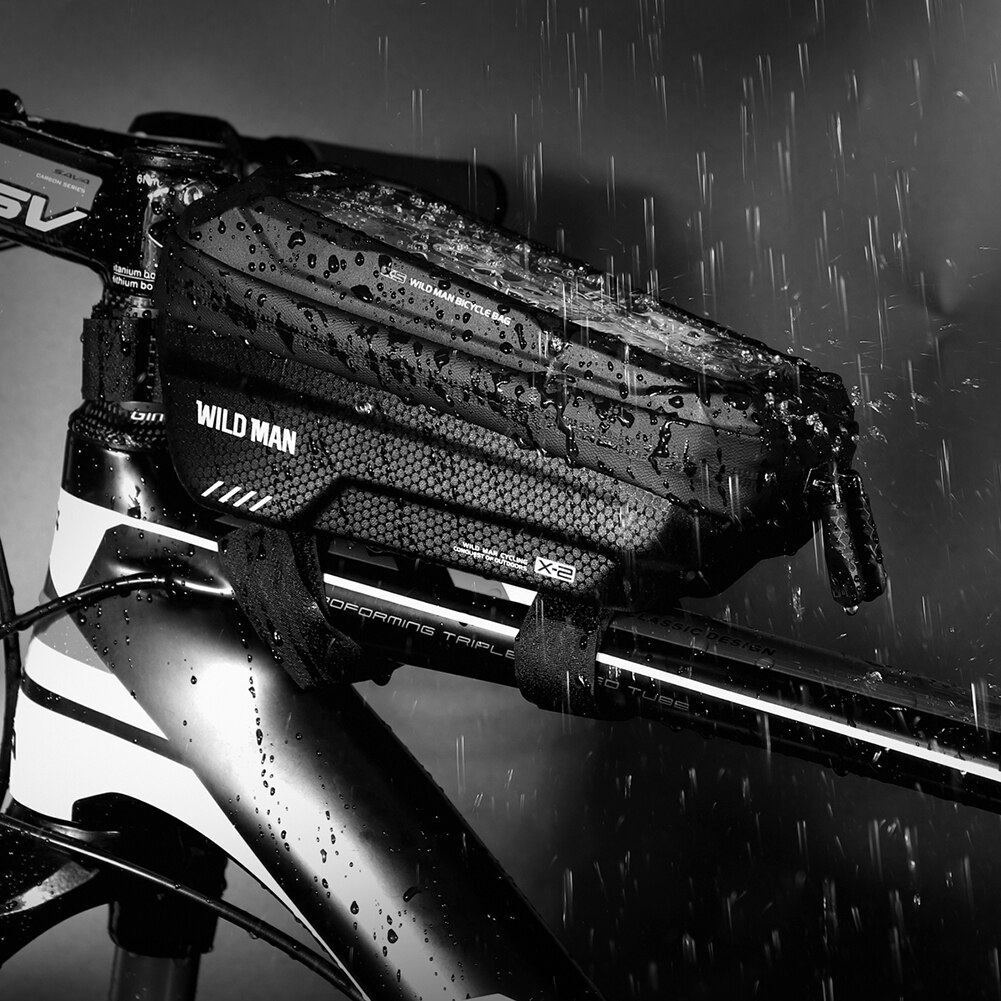 Wilde Man Waterdicht Berg Fiets Touch Scherm Front Frame Opbergzakken Mtb Fiets Top Tube Hard Shell Pannier Pouch