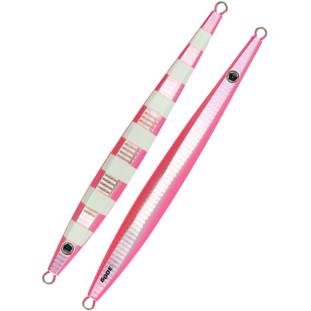 Jiggingpro 300g 400g Deep Sea Fishing Lure Metal Jigs Saltwater Jigging Lure Slow Pitch Jig: 120mm / Pink