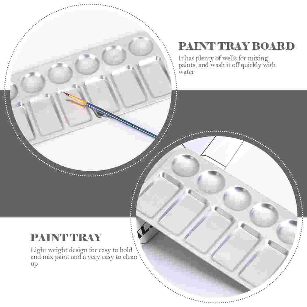 2 Stuks Aluminium Verf Platen Trays Pigment Mixing Trays Aluminium Paletten