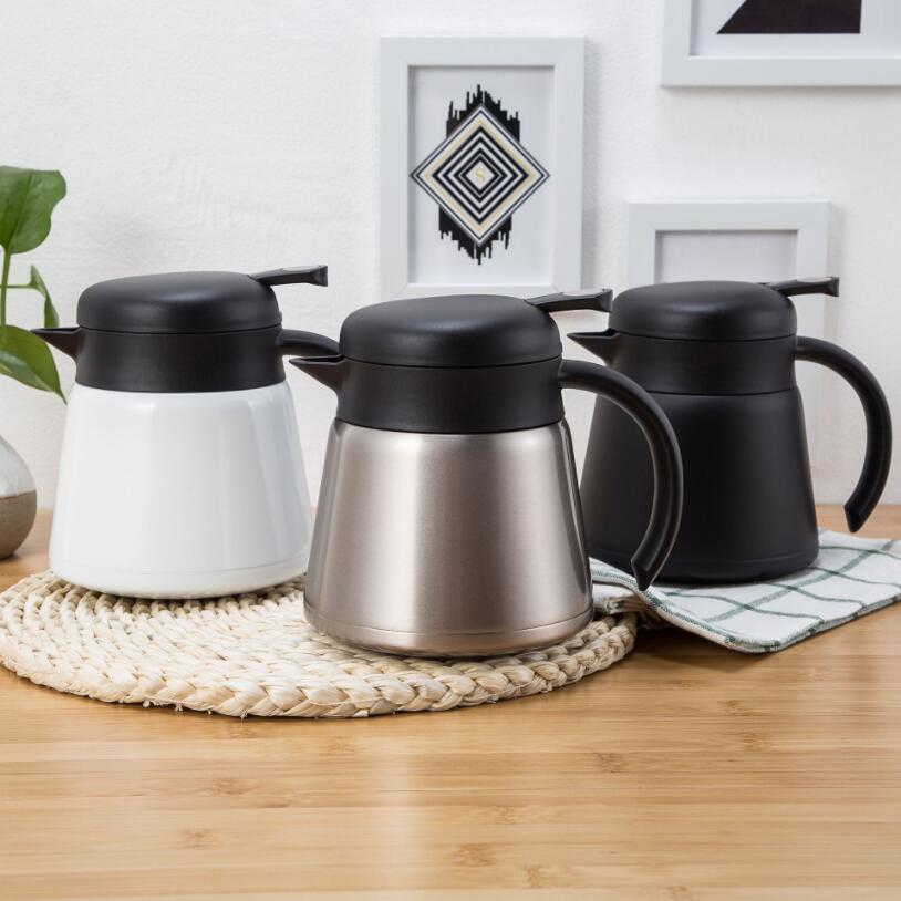 Rostfritt stål vakuum kaffe isolerad gryta mocka espresso latte kaffe termos flaska café verktyg kall vattenkokare
