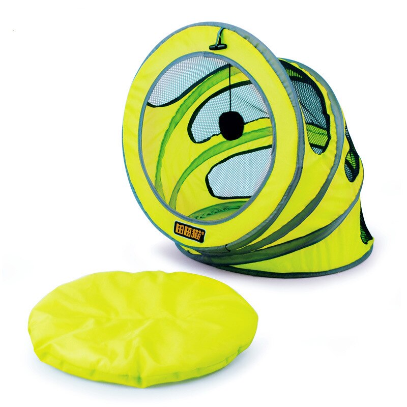 haut de gamme respirant spirale pliable chat tunnel multicolore en option chat canal chat jeux