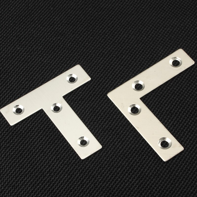 5 stks/partij Rvs Plain Hoek Beugel Satijn L T Vorm Board Ondersteuning Hoek Beugel Meubelbeslag Connectors