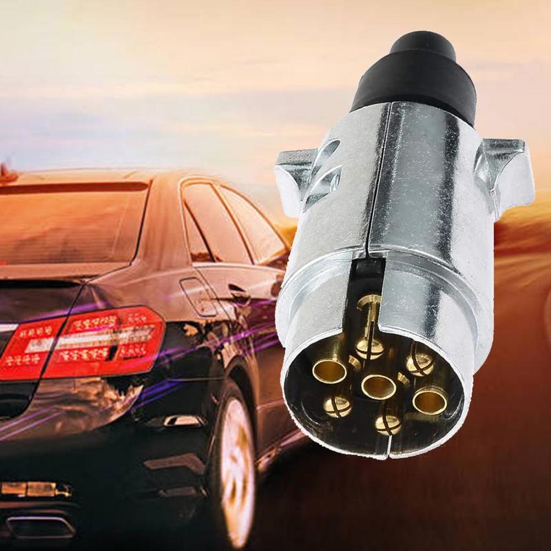 European style car 7-hole plug trailer adapter converter truck interface motorhome power cord socket waterproof connector