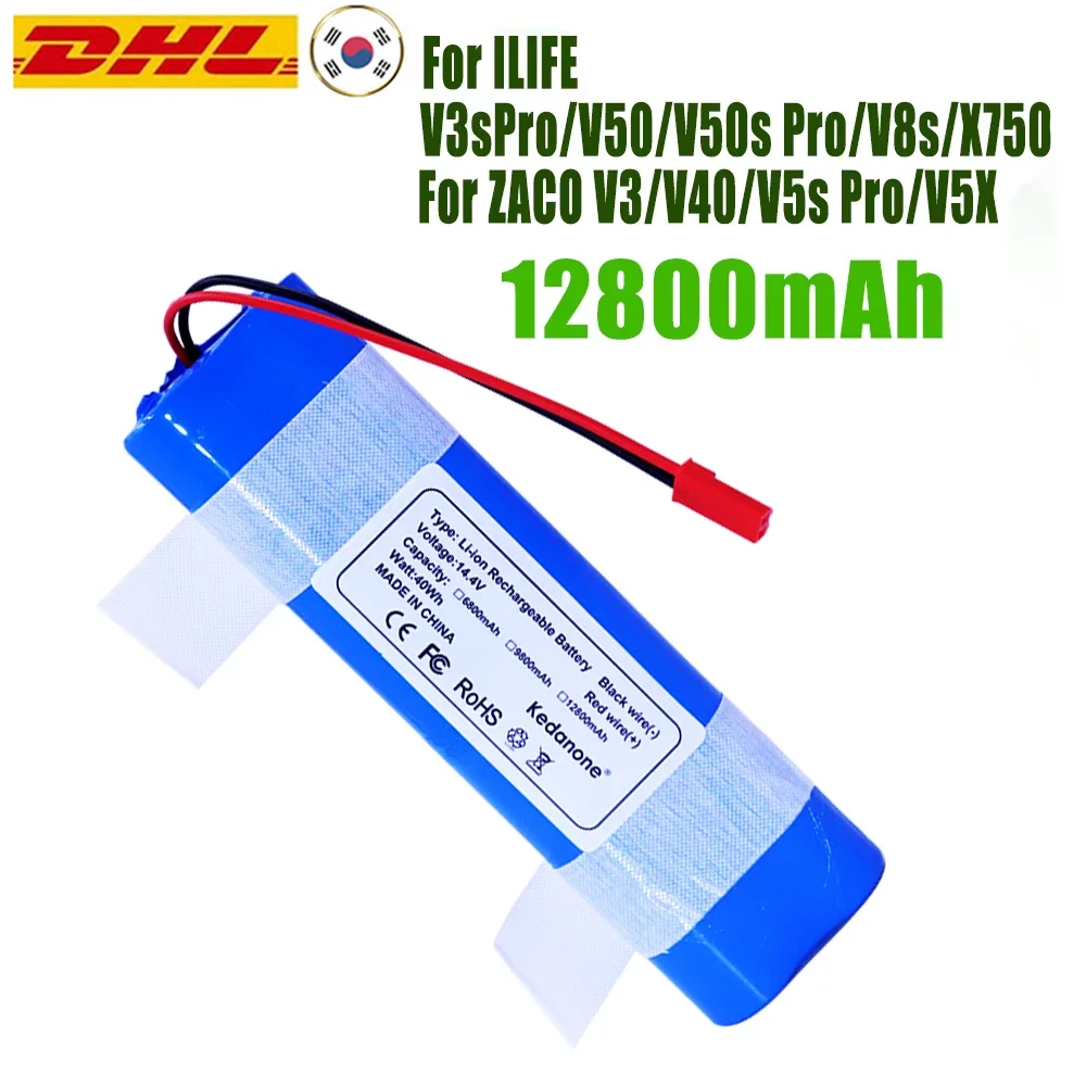 Original Li-Lion-Akku für ILIFE V3s Pro, V5s Pro, V8s, V8 Plus, V80, V80 Max, V80 Pro, V3s Max 18650 12800 mAh 14,4 V PX-B010