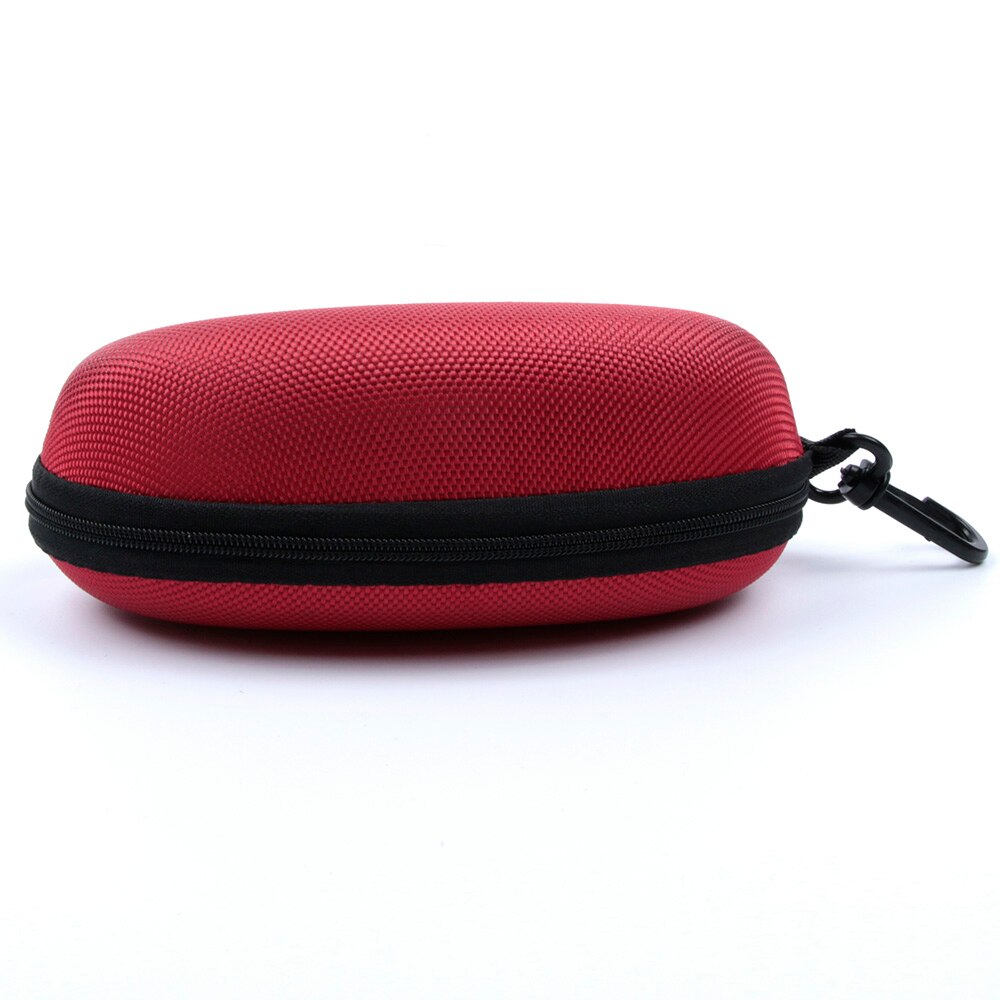 Portable Zipper Eye Glasses Clam Shell Sunglasses Hard Case Protector Box